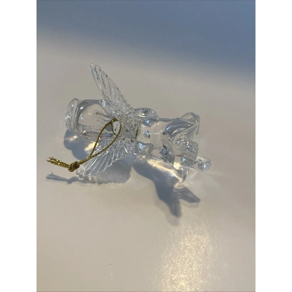 Acrylic Clear Birthstone Angel Hanging Ornament Christmas JUNE PEARL Holiday